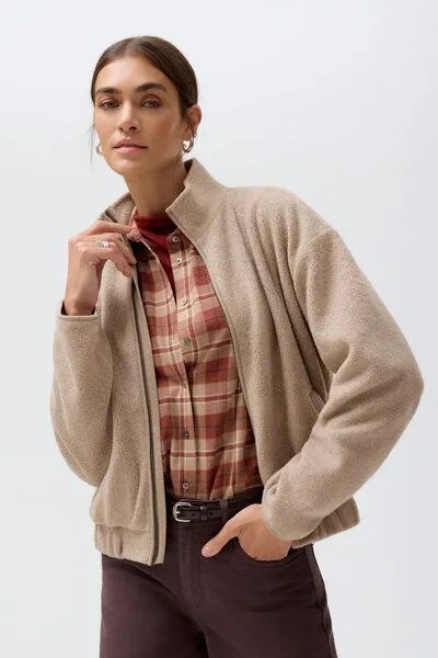 People Wear Organic People Wear Organic Flanell Langarm Bluse, Brown, – Produktbild 4 von 4