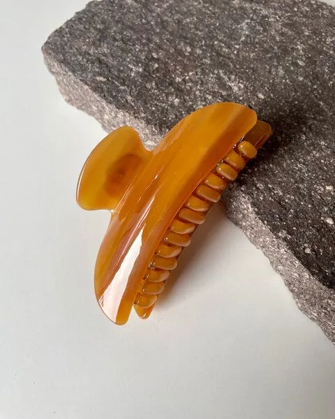 JAN N JUNE JAN N JUNE Machete Haarklammer Midi Claw aus Acetat, Cognac (braun), – Produktbild 2 von 2
