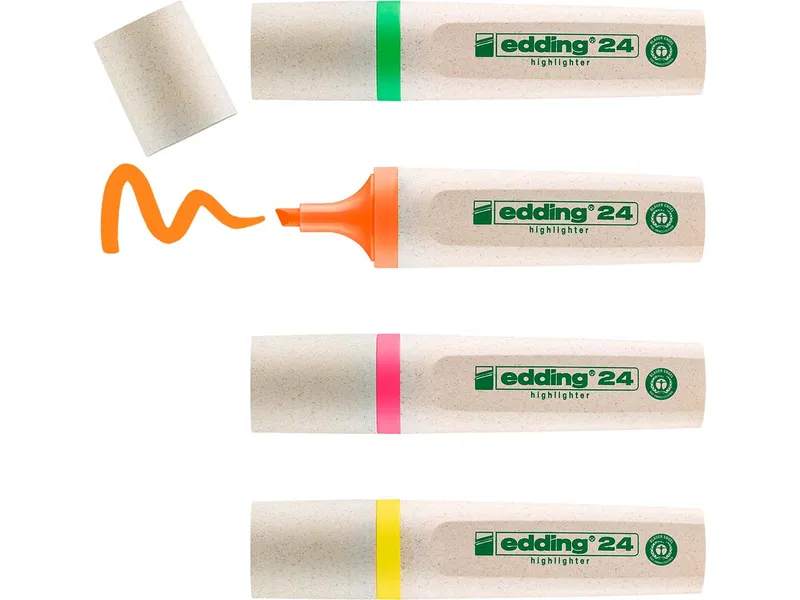 Edding Textmarker Highlighter edding 24 im 4er Set – Produktbild 1 von 3
