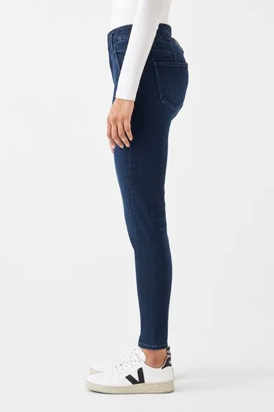 DAWN Damen Jeans SUN UP Powerstretch Design Details DAWN Bio-Baumwolle, Dark blue, – Produktbild 5 von 7