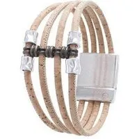 Kork Deko Kork-Deko Breites Korkarmband mit edlem Muster – vegan, handgefertigt & stylisch Damen-Accessoire – Produktbild 1 von 1