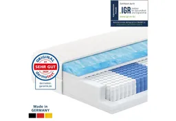 Taschenfederkernmatratze 1000 Federn, 7-Zonen Federkernmatratze, Memory Foam Gelschaum-Matratze, AM Qualitätsmatratzen, 24 cm hoch, 80x200 cm – Produktbild 1 von 1