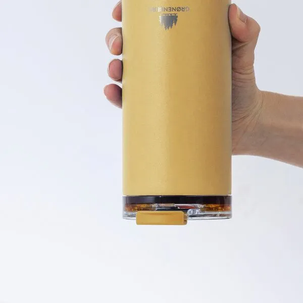 GROENENBERG GROENENBERG Thermobecher 473ml 100% Auslaufsicher Hält mind. 4 h warm, Mustard, – Produktbild 3 von 3