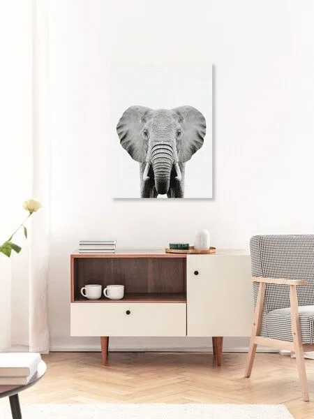 Photocircle Photocircle Poster / Leinwandbild - Elephant (Black and White) – Produktbild 3 von 4