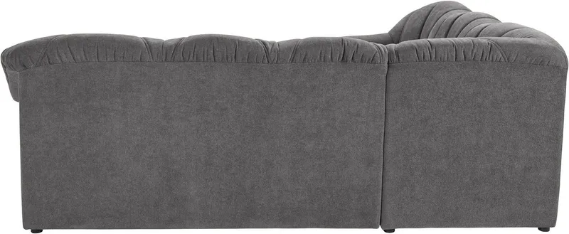 DOMO collection Ecksofa Papenburg B/T/H: 242/190/84 cm L-Form, wahlweise mit Bettfunktion, Langer Schenkel links oder rechts, Grau, – Produktbild 6 von 8