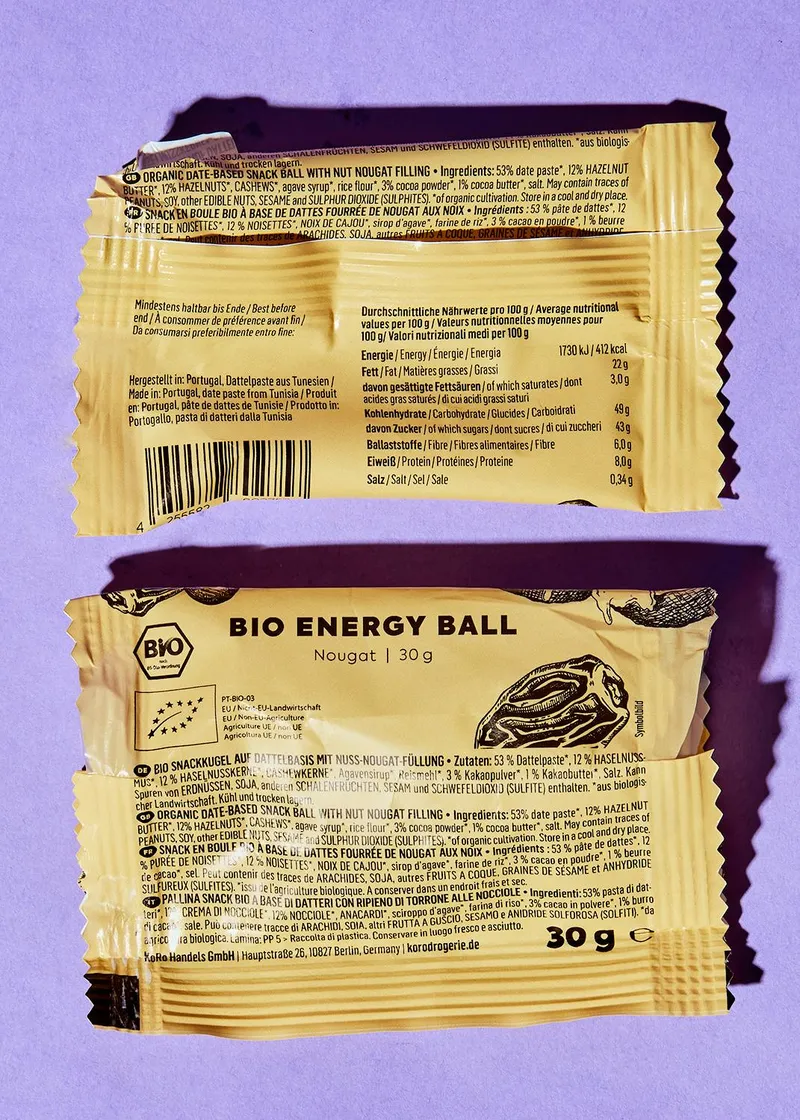 KoRo Bio Energy Ball Nougat 30 g – Produktbild 3 von 5