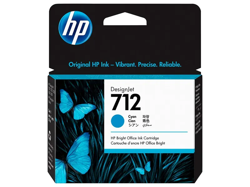 Hewlett Packard hp Tintenpatrone 3ED67A, Nr. 712A cyan – Produktbild 1 von 1