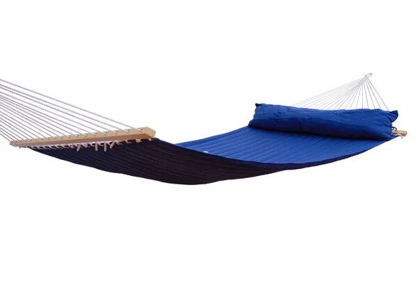 MacaMex MacaMex California Doppel-Stabhängematte gepolstert, wetterfest, Lapis blue (blau), – Produktbild 3 von 4