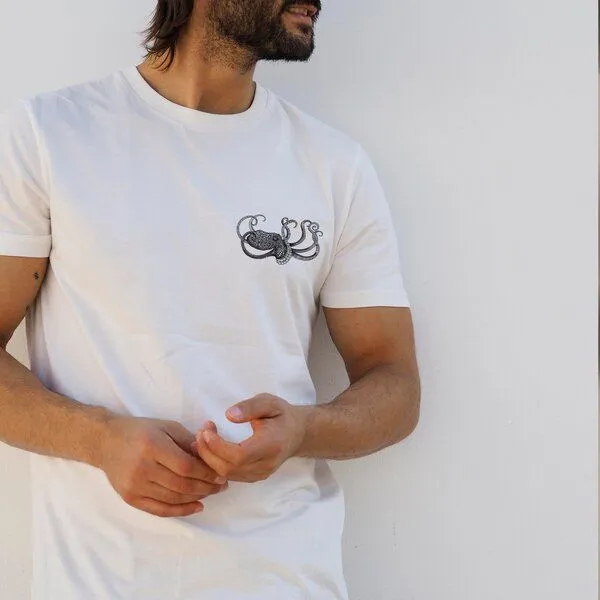 LIGARTI LIGARTI T-shirt - Oktopus, Mintgrün, – Produktbild 4 von 5