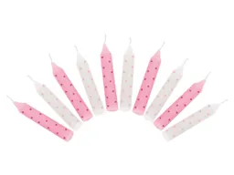Goki goki Geburtstagskerzen-Set 10 Stück rosa Höhe 10 cm, Durchmesser 13 mm – Produktbild 1 von 1