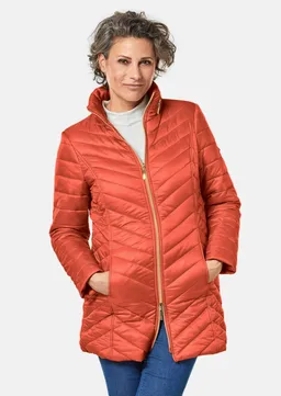 Goldner Figurschmeichelnde, leichte Longsteppjacke - terrakotta - Gr. 42 von Goldner Fashion – Produktbild 1 von 1