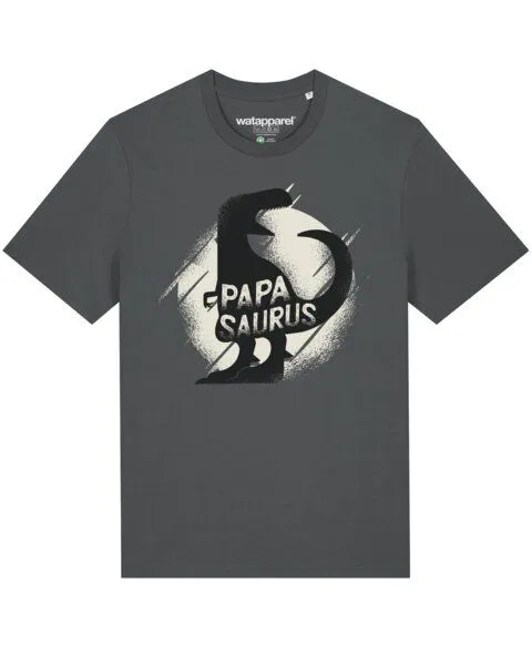 watapparel watapparel T-Shirt Unisex Papasaurus, Anthracite, – Produktbild 1 von 4