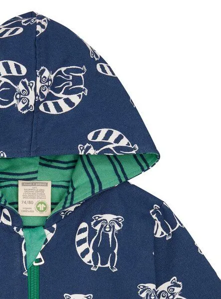 loud + proud loud + proud Babys & Kinder Wasserabweisende Jacke mit Druck, GOTS-zertifiziert, Ultramarine(blau), – Produktbild 3 von 4