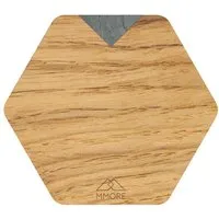 MMore MMORE Untersetzer aus Holz - Amerikanischer Nussbaum, Eichenholz und organische Materialien / 4er-Set Untersetzer, Bergstein, – Produktbild 1 von 2