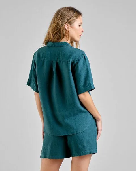 Dedicated DEDICATED Torup Linen Bluse aus Leinen, Mediterranea green (grün), – Produktbild 3 von 3