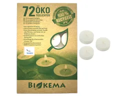 BIOKEMA BIOKEMA Teelichter aus Biomasse, ohne Hülle 72 Stk. – Produktbild 1 von 1