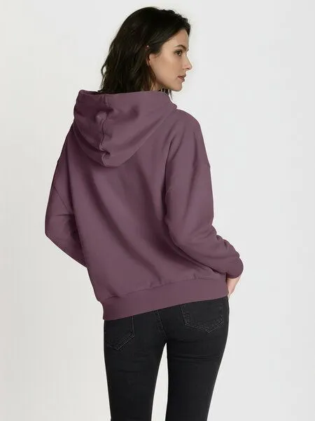GreenBomb GREENBOMB Basic Vale - Lässige Sweatjacke aus Bio-Baumwolle / GOTS / Fair & Vegan, Lila (moorberry), – Produktbild 4 von 4