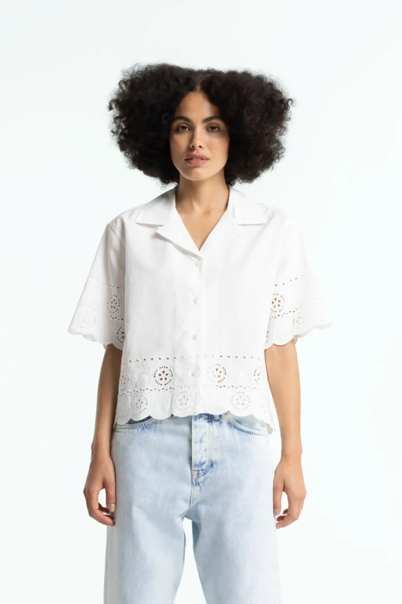 Kings Of Indigo Kings of Indigo Damen vegan Bluse Ryanna Weiß, Weiß, – Produktbild 2 von 2