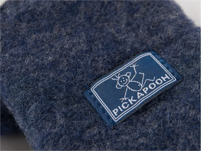 Pickapooh Pickapooh Baby und Kinder Fäustlinge Bio-Merinowolle Fleece marine (bis 2 Jahre), Blau, – Produktbild 2 von 2