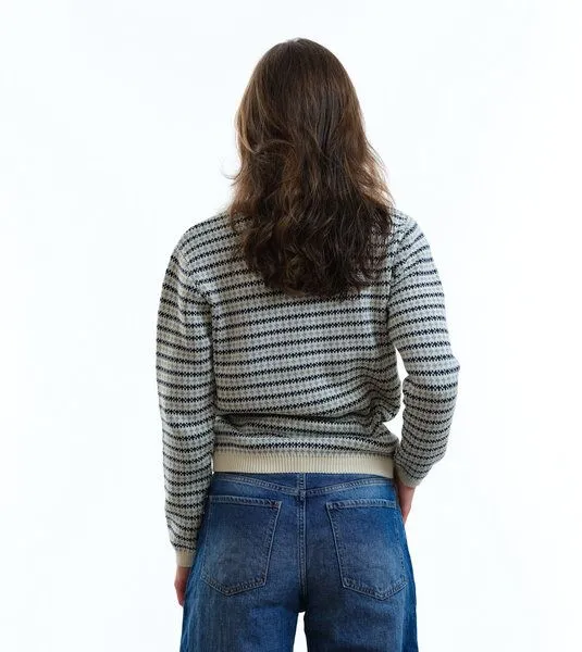 Gary Mash GARY MASH Pullover Lamona aus feinem Jacquardstrick, Muster ivory (mehrfarbig), – Produktbild 3 von 4