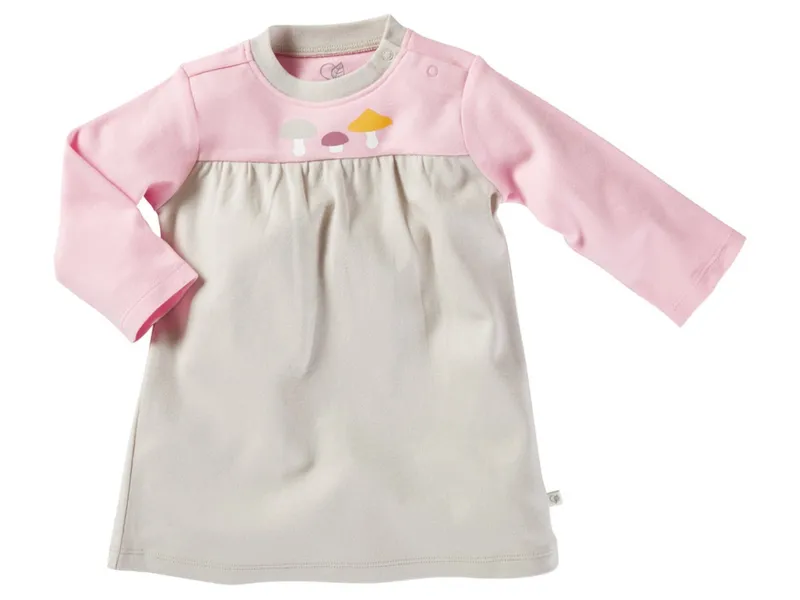 HANS NATUR Baby Kleid Langarm Bio-Baumwolle Pilzfreunde Gr.50/56, Mehrfarbig, – Produktbild 1 von 2