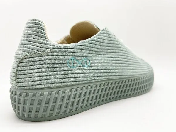 nat-2 Veganer Sneaker nat-2 Cord Low aus echtem Corduroy, Kork, rec. Gummi und Zuckerrohr, Emerald (grün), – Produktbild 3 von 4