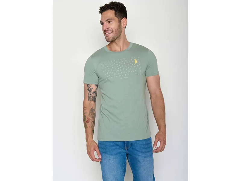 GreenBomb GreenBomb Lifestyle Boulderer Guide T-Shirt aus Bio-Baumwolle, Grün (weicher salbei), – Produktbild 1 von 5