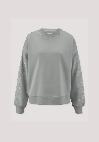 hessnatur hessnatur Sweatshirt mit Stickerei Oversized aus Bio-Baumwolle mit recycelter Baumwolle, Nebelblau, – Produktbild 4 von 4