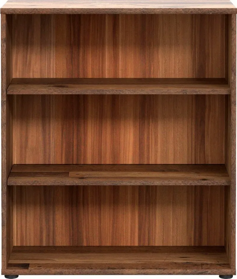 FORTE Regal Tempra, Mehrzweckregal breit, Höhe 111,1cm, 2 Ablageböden, Breite 73,7 cm, Braun, – Produktbild 4 von 5