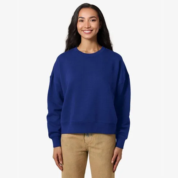 YTWOO YTWOO Modernes Damen-Sweatshirt – weich, nachhaltig & zeitlos, Worker blue, – Produktbild 1 von 3