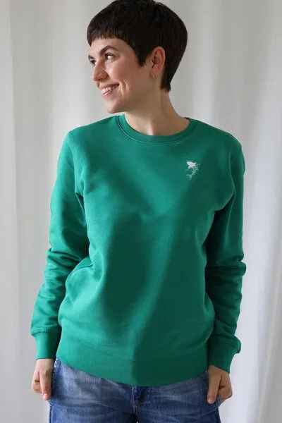Kultgut Kultgut Biofair - Flauschig, weicher Pullover, vegan zertifiziert - Save the Ocean/ Little Stark, Grün, – Produktbild 3 von 4