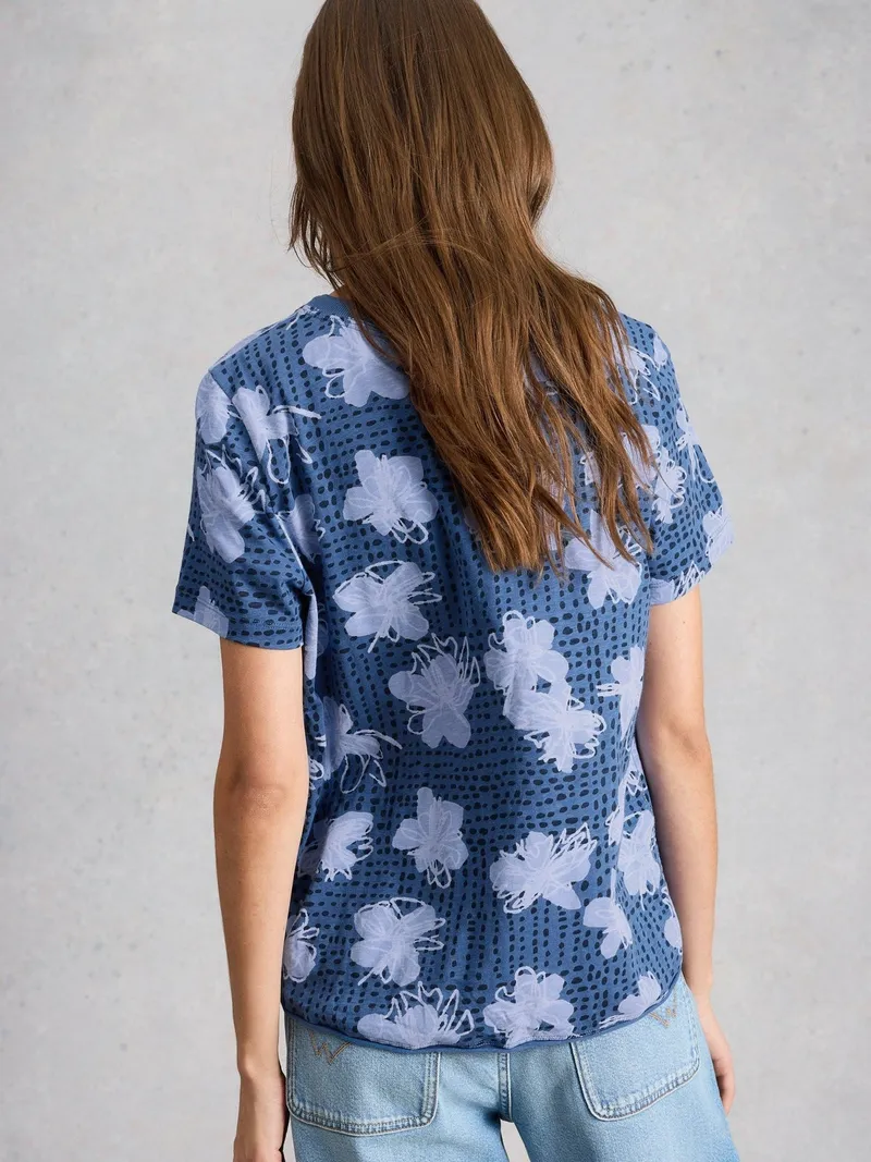 White Stuff T-Shirt Clara - 46, Marineblau multi, – Produktbild 4 von 4