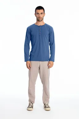 RAVENS VIEW IBIZA RAVENS VIEW IBIZA Herren vegan Tee Dylan Indigoblau – Produktbild 1 von 1