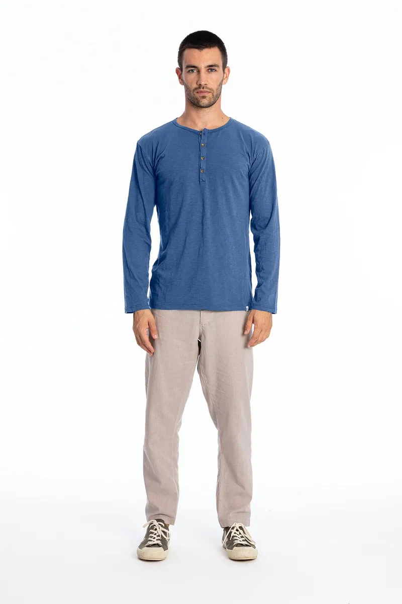 RAVENS VIEW IBIZA RAVENS VIEW IBIZA Herren vegan Tee Dylan Indigoblau, Dunkelblau, – Produktbild 1 von 2