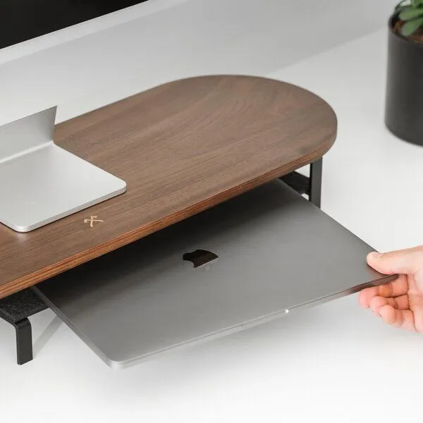 Woodcessories Woodcessories Monitorständer aus nachhaltigem Holz, Walnuss/schwarz, – Produktbild 7 von 8