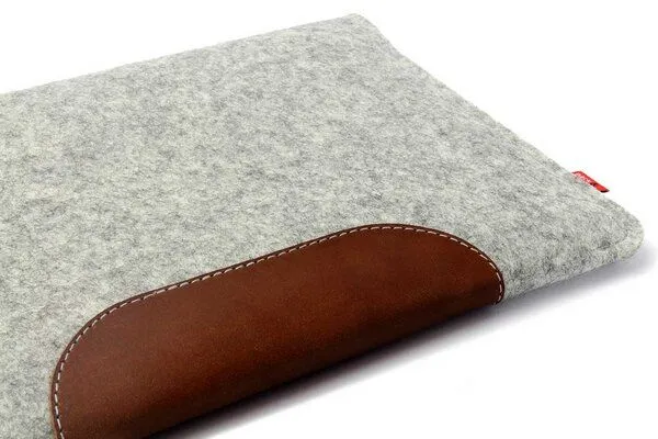 Pack & Smooch Pack & Smooch Macbook Pro 16" (2021-2023) Hülle Hampshire (Mulesing-frei), Grau-hellbraun, – Produktbild 3 von 4