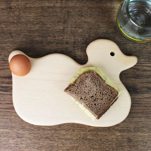 Mitienda Shop Mitienda Shop Frühstücksbrettchen mit Tiermotiv Ente – Produktbild 3 von 3