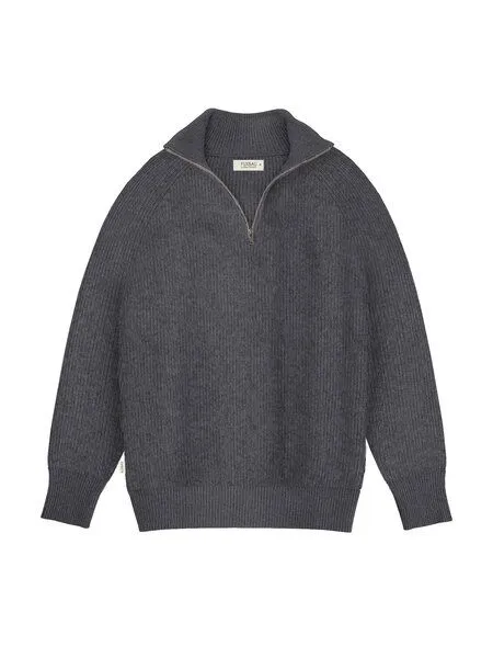 FUXBAU FUXBAU Männer Merino Troyer, Anthrazit, – Produktbild 3 von 4