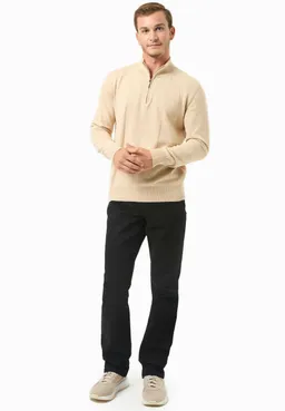 ORGANICATION ORGANICATION Herren vegan Troyer Pullover Beige – Produktbild 1 von 1