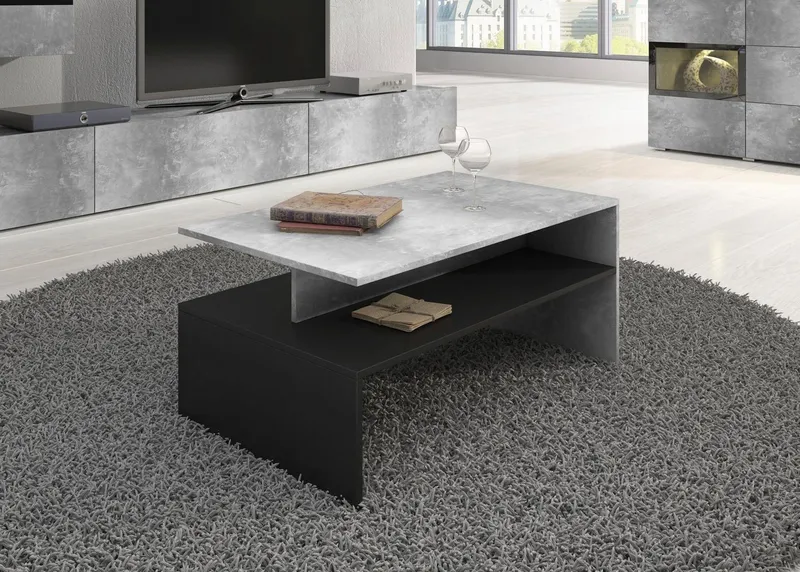 OTTO home Couchtisch Baros, 100 x 60 cm, Schwarz|silberfarben, – Produktbild 3 von 5