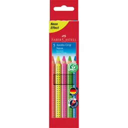 Faber-Castell Faber-Castell Buntstifte "Jumbo Grip Neon" farbig sortiert, 5 Stk. – Produktbild 1 von 1