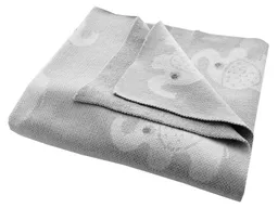 HANS NATUR Babydecke Bio-Baumwolle, Elefanten grey Maße 80 x 100cm – Produktbild 1 von 1