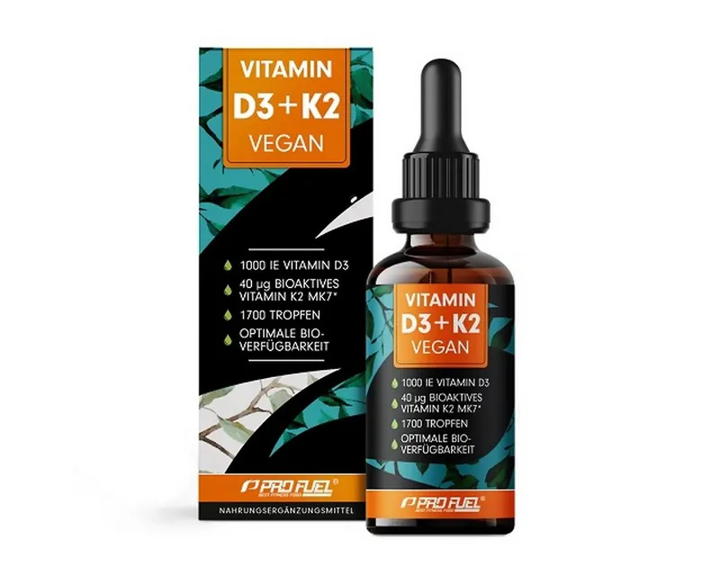 ProFuel ProFuel Vitamin D3 + K2 Tropfen 1700 Tropfen (50 ml) Tropfen, 50 ml – Produktbild 1 von 2