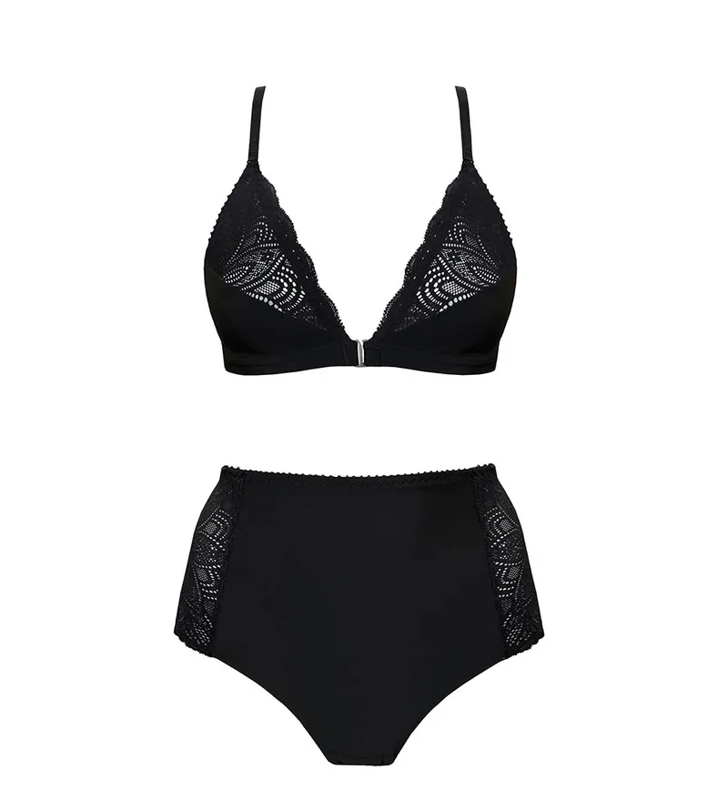 Anekdot Anekdot Damen vegan Set Earth Schwarz High Rise Slip & Bralette T2, Schwarz, – Produktbild 1 von 2