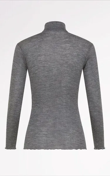 CASAGiN CASAGiN Rollkragenpullover aus Wolle, Anthrazit, – Produktbild 2 von 2