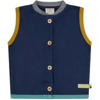 loud proud loud + proud Babys & Kinder Weste aus Baumwoll-Fleece, GOTS-zertifiziert, Ultramarine(blau), – Produktbild 1 von 2