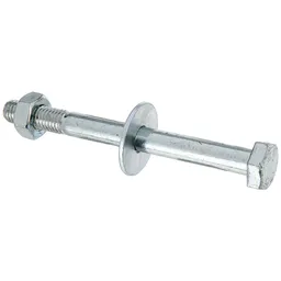 Alberts ALBERTS Sechskantschraube, D-Fix, f.Pfostenträger, blau verzinkt, M10, L110mm, Box à 2 Stk. – Produktbild 1 von 1