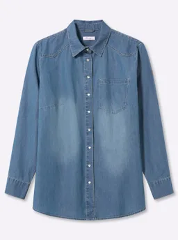 sheego Jeansbluse blue-bleached – Produktbild 1 von 1