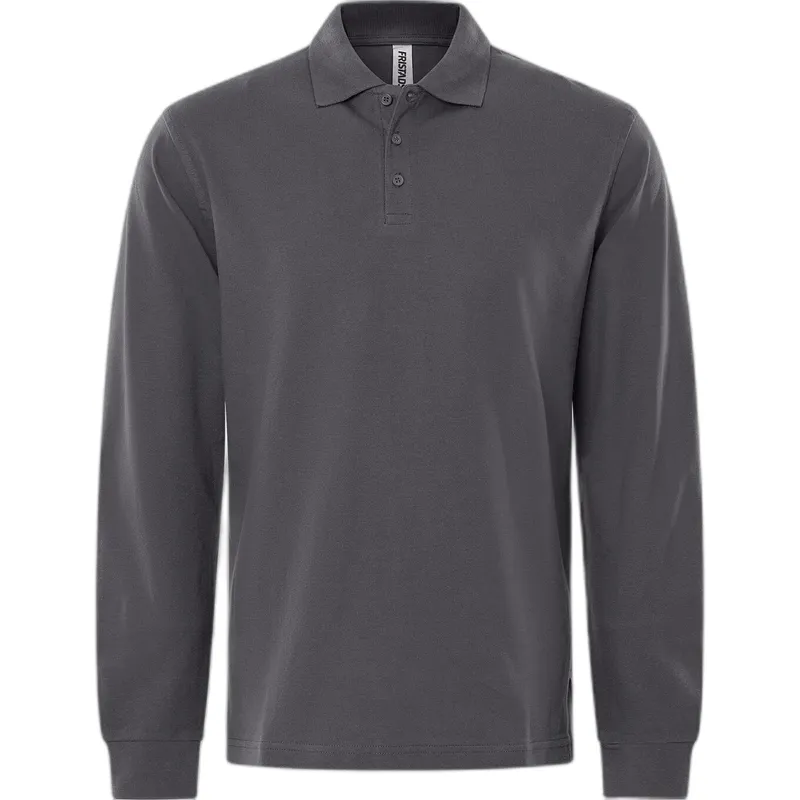 Fristads Langärmeliges Polo-Shirt Fristads 1722 PIQ, Grau, – Produktbild 1 von 1
