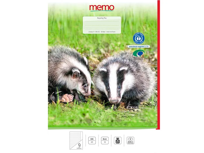 Memo memo Schulheft A5 lin. m. Rand Lin. 9 – Produktbild 1 von 1